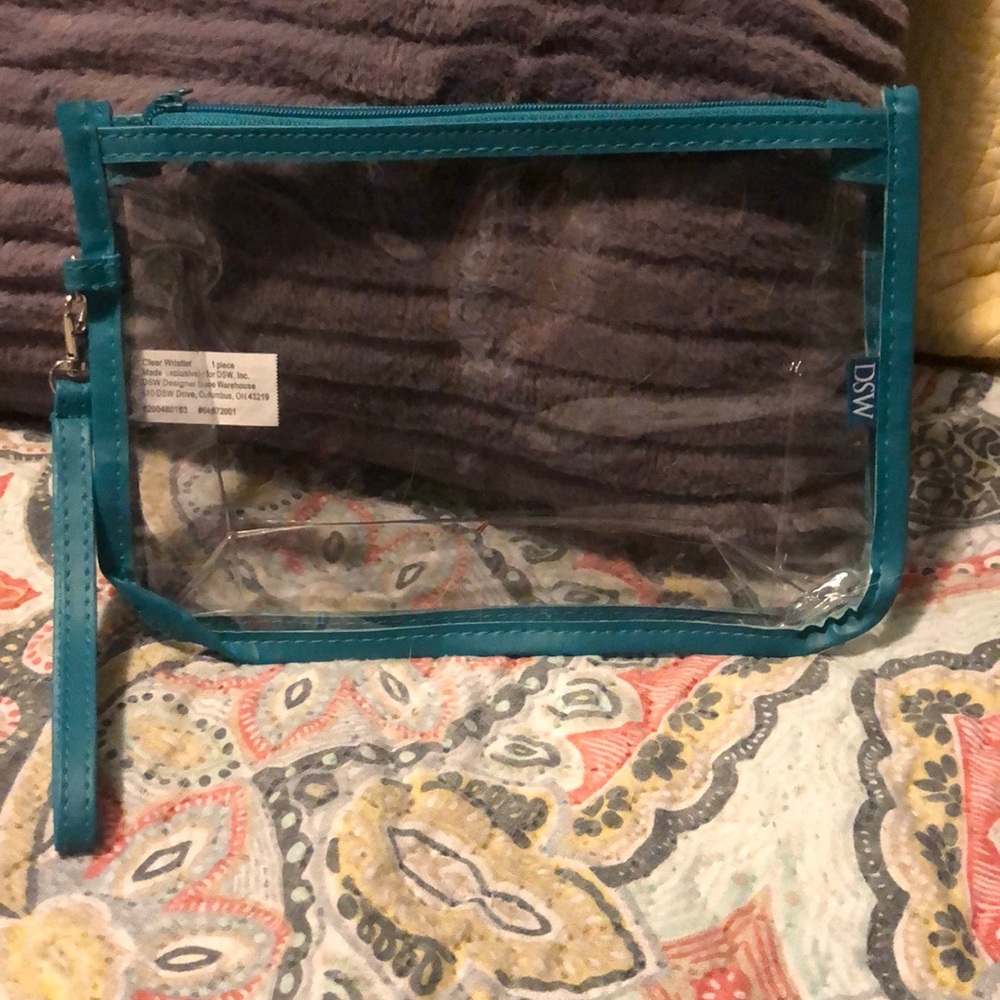 DSW clear wristlet